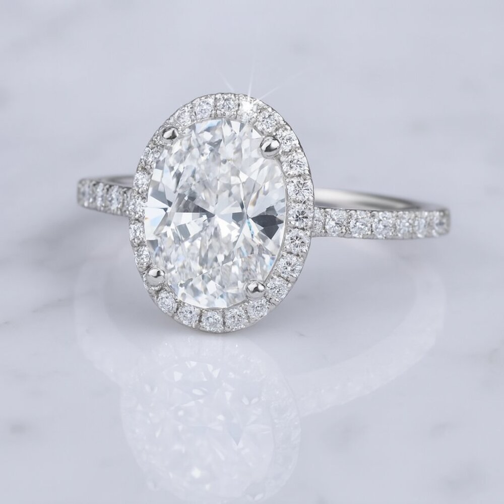 “Genevieve” 3ct Oval Sterling Silver Travel Ring